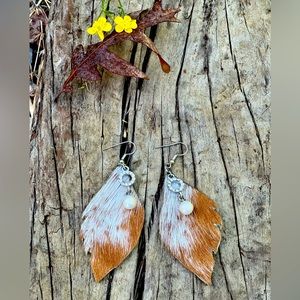Cow hide earrings